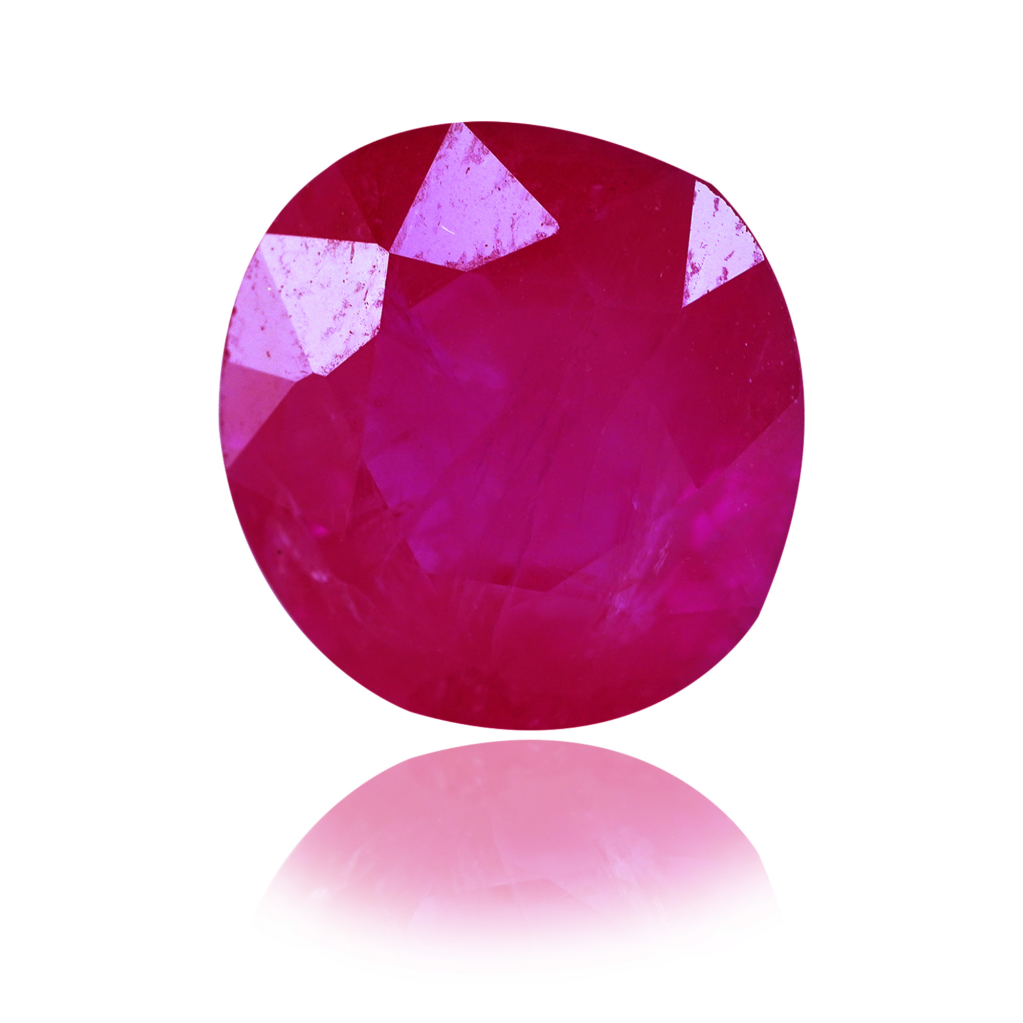 Natural Unheated Ruby (Manik) 2.65 Ct, Cushion, Burma – IGTL Certified – front view thumbnail